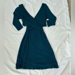 [anthropologie] Faux Wrap Midi Dress